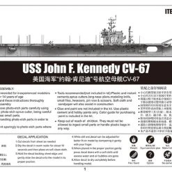 06716 | Trumpeter 1/700 USS John F. Kennedy CV-67 Aircraft Carrier Plastic Model Kit -Outlet Crafted Scale Store TRU 06716 04 1200x800 1