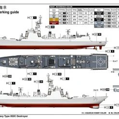 06730 | Trumpeter 1/700 Chinese Navy Type 052C Guided Missile Destroyer Scaled Plastic Model Kit -Outlet Crafted Scale Store TRU 06730 03 1200x800 1