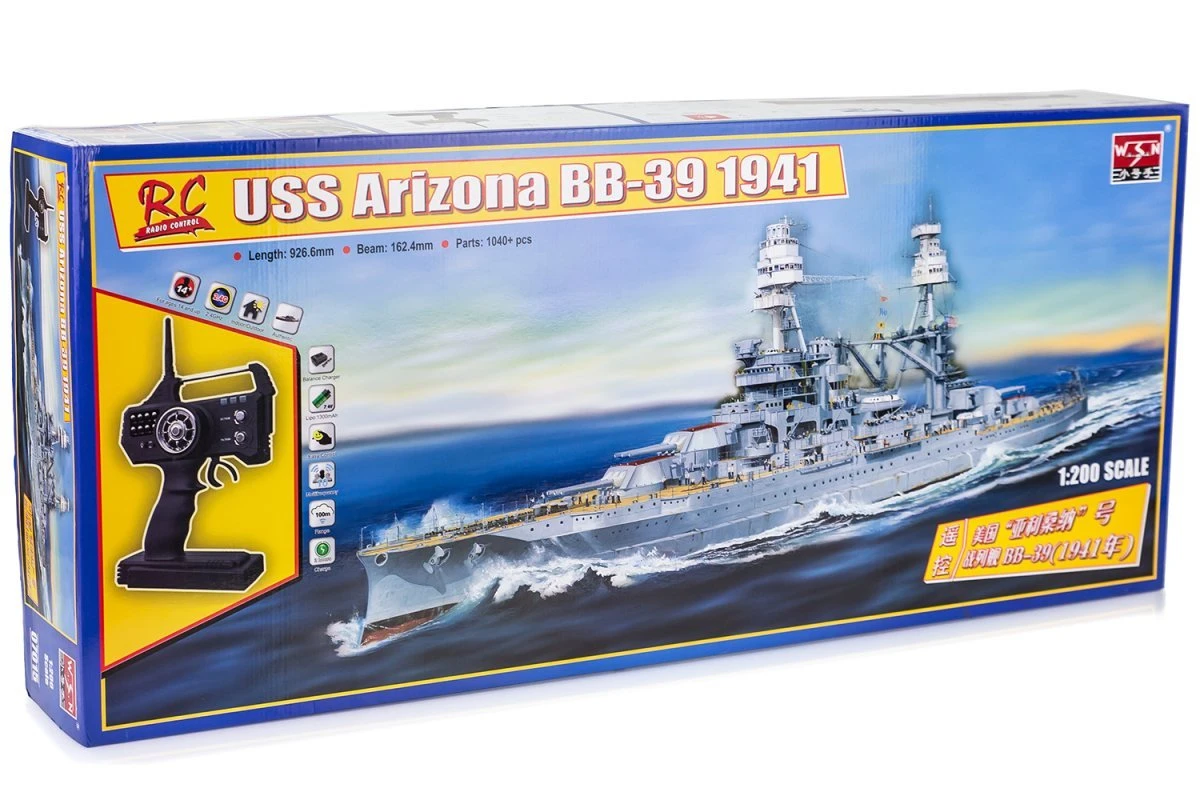 07015 | Trumpeter 1/200 USS Arizona BB-39 1941 Battleship Electric RC Boat Kit 1 07015 | Trumpeter 1/200 USS Arizona BB-39 1941 Battleship Electric RC Boat Kit