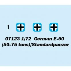 07123 | Trumpeter 1/72 German E-50 (50-75 Tons/Standardpanzer) Tank W/ 107mm Zis-6 Scaled Plastic Model Kit -Outlet Crafted Scale Store TRU 07123 58 1200x800 1