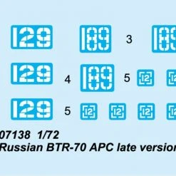 07138 | Trumpeter 1/72 Russian BTR-70 APC (Late Version) Armoured Personnel Carrie Scaled Plastic Model Kit -Outlet Crafted Scale Store TRU 07138 53 1200x800 1