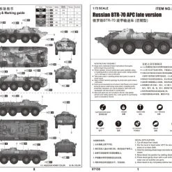 07138 | Trumpeter 1/72 Russian BTR-70 APC (Late Version) Armoured Personnel Carrie Scaled Plastic Model Kit -Outlet Crafted Scale Store TRU 07138 54 1200x800 1