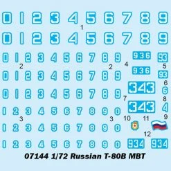 07144 | Trumpeter 1/72 Russian T-80B Main Battle Tank Scaled Plastic Model Kit -Outlet Crafted Scale Store TRU 07144 57 1200x800 1