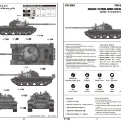 07146 | Trumpeter 1/72 Russian 1962 T-62 Main Battle Tank Scaled Plastic Model Kit -Outlet Crafted Scale Store TRU 07146 54 1200x800 1