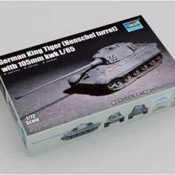 07160 | Trumpeter 1/72 German King Tiger Tank W/ 105mm Kwk L/65 Scaled Plastic Model Kit -Outlet Crafted Scale Store TRU 07160 54 1200x800 1