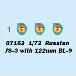 07163 | Trumpeter 1/72 Russian JS-3 W/ 122mm BL-9 Tank Scaled Plastic Model Kit -Outlet Crafted Scale Store TRU 07163 57 1200x800 1