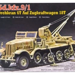 07251 | Trumpeter 1/72 German Sd.Kfz.9/1 6 Ton Crane Half-track Scaled Plastic Model Kit