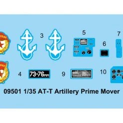 09501 | Trumpeter 1/35 Russian AT-T Artillery Prime Mover Tractor Scaled Plastic Model Kit -Outlet Crafted Scale Store TRU 09501 52 1200x800 1
