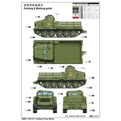09501 | Trumpeter 1/35 Russian AT-T Artillery Prime Mover Tractor Scaled Plastic Model Kit -Outlet Crafted Scale Store TRU 09501 53 1200x800 1