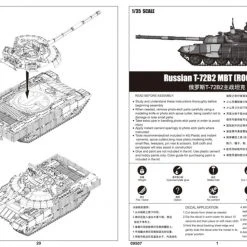 09507 | Trumpeter 1/35 Russian T-72B2 Main Battle Tank Scaled Plastic Model Kit -Outlet Crafted Scale Store TRU 09507 59 1200x800 1