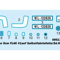 09513 | Trumpeter 1/35 German 5cm FLAK 41auf Selbstfahrlafette(Sd.Kfz.7/2) Scaled Plastic Model Kit -Outlet Crafted Scale Store TRU 09521 02 1200x800 1
