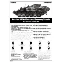Trumpeter 09553 | Tamiya 1/35 Russian BREM-1 Armoured Recovery Vehicle Scaled Plastic Model Kit -Outlet Crafted Scale Store TRU 09553 17 1200x800 1