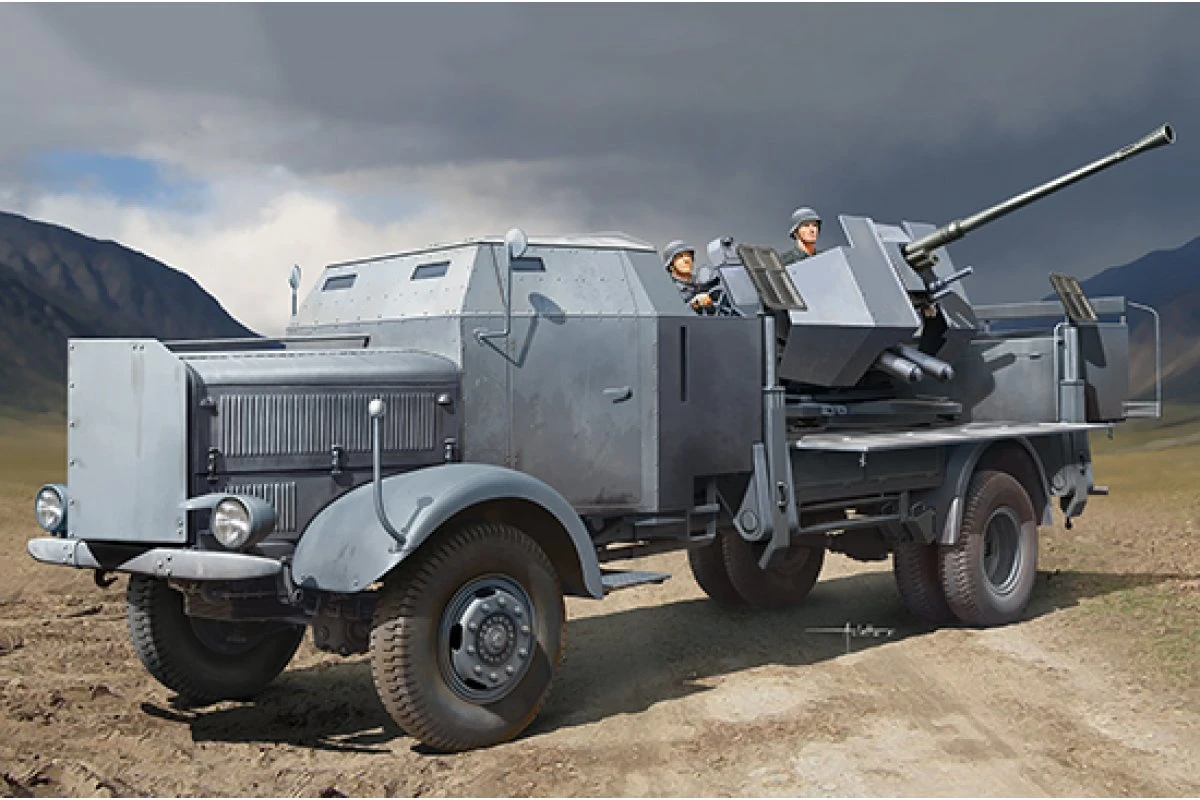 09593 | Trumpeter 1/35 L4500A Mit 3.7cm Flak 37 Scaled Plastic Model Kit 1 09593 | Trumpeter 1/35 L4500A Mit 3.7cm Flak 37 Scaled Plastic Model Kit