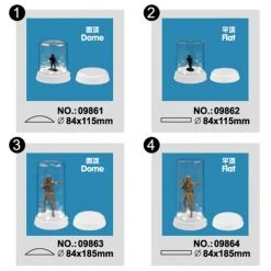 09861 | Trumpeter Model Plastic Display Case 84x115mm W/ LED -Outlet Crafted Scale Store TRU 09861 52 1200x800 1