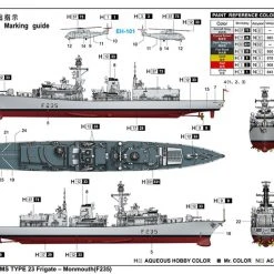 06722 | Trumpeter 1/700 HMS TYPE 23 Frigate – Monmouth (F235) Scaled Plastic Model Kit -Outlet Crafted Scale Store TRU 6722 4 1200x800 1
